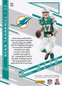 2018 Donruss Elite - Green #96 Ryan Tannehill Back