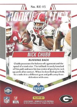 2018 Donruss Elite - Rookie Elitist #RE-15 Nick Chubb Back