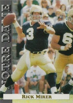 1992 Notre Dame Fighting Irish #2 Rick Mirer Front