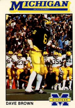 1989 Michigan Wolverines All-Time Team #22 Dave Brown Front