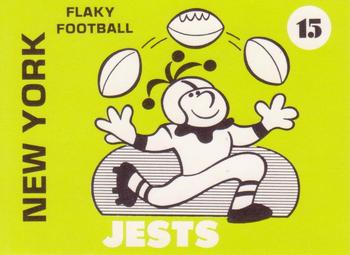 1975 Laughlin Flaky Football #15 New York Jests Front