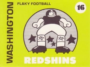 1975 Laughlin Flaky Football #16 Washington Redshins Front