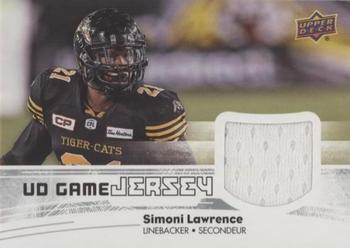 2018 Upper Deck CFL - UD Game Jersey #GJ-SL Simoni Lawrence Front