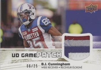 2018 Upper Deck CFL - UD Game Patch #GJ-BC B.J. Cunningham Front