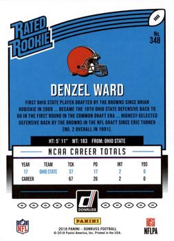 2018 Donruss - Jersey Number #348 Denzel Ward Back