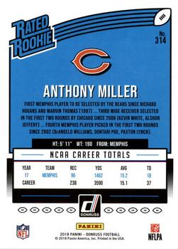 2018 Donruss - Press Proof Black #314 Anthony Miller Back