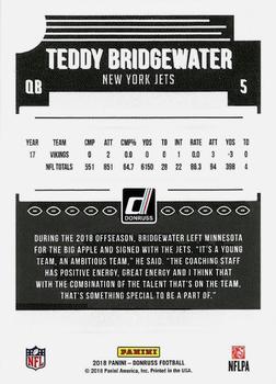 2018 Donruss - Press Proof Blue #54 Teddy Bridgewater Back