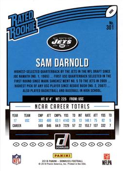 2018 Donruss - Press Proof Silver #301 Sam Darnold Back
