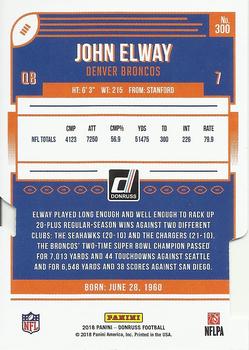 2018 Donruss - Press Proof Silver Die Cut #300 John Elway Back