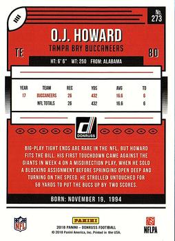 2018 Donruss - Season Stat Line #273 O.J. Howard Back