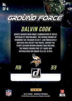 2018 Donruss - Ground Force #GF-4 Dalvin Cook Back