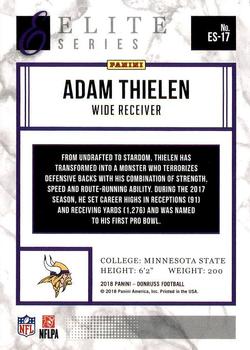 2018 Donruss - Elite Series #ES-17 Adam Thielen Back