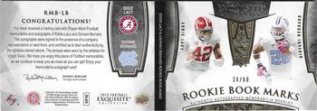 2013 Upper Deck Exquisite Collection - Rookie Bookmarks #RMB-LB Eddie Lacy / Giovani Bernard Back