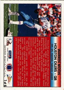 1992 Pacific - Prototypes #1 Warren Moon Back