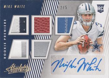 2018 Panini Absolute - Rookie Premiere Material Autos Five #184 Mike White Front