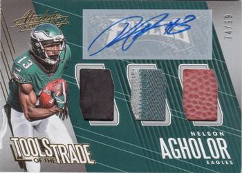 2018 Panini Absolute - Tools of the Trade Triple Autos #TT-NA Nelson Agholor Front