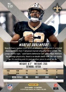 2018 Panini XR - Red #117 Marcus Davenport Back