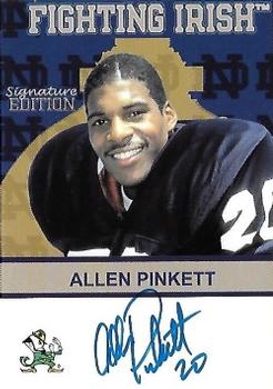 2003-09 TK Legacy Notre Dame Fighting Irish - Fighting Irish Signature Edition #FI55 Allen Pinkett Front