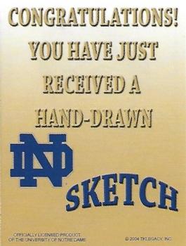 2003-09 TK Legacy Notre Dame Fighting Irish - Hand Drawn Sketches #NNO Daryle Lamonica Back