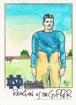 2003-09 TK Legacy Notre Dame Fighting Irish - Hand Drawn Sketches #NNO Ronald Reagan Front