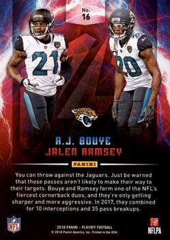 2018 Panini Playoff - Thunder & Lightning #16 A.J. Bouye / Jalen Ramsey Back