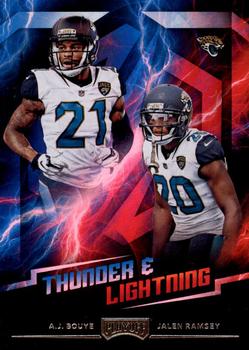 2018 Panini Playoff - Thunder & Lightning #16 A.J. Bouye / Jalen Ramsey Front