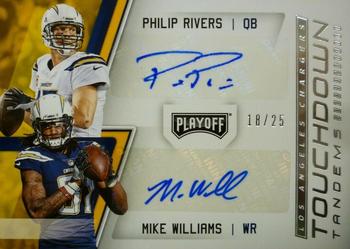 2018 Panini Playoff - Touchdown Tandems #3 Mike Williams / Philip Rivers Front