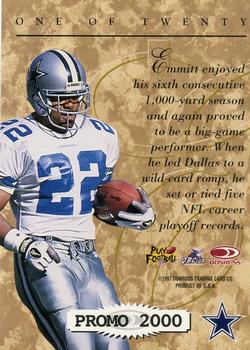 1997 Donruss - Elite Gold Promo #1 Emmitt Smith Back