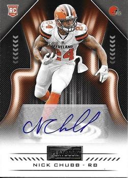 2018 Panini Playbook - Rookies Signatures #119 Nick Chubb Front