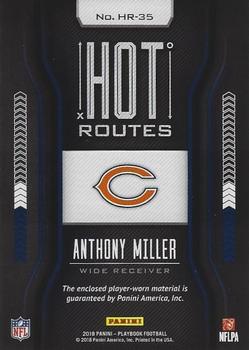 2018 Panini Playbook - Hot Routes Relics Prime #HR-35 Anthony Miller Back