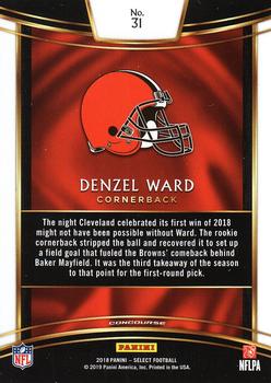 2018 Panini Select #31 Denzel Ward Back