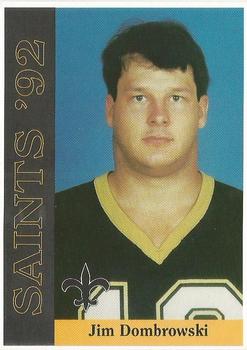 1992 McDag New Orleans Saints #NNO Jim Dombrowski Front