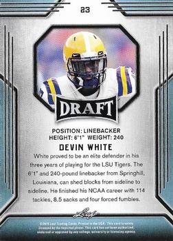 2019 Leaf Draft #23 Devin White Back