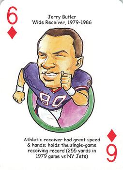 2007 Hero Decks Buffalo Bills Football Heroes Playing Cards #6♦ Jerry Butler Front