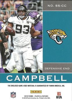 2018 Panini Plates & Patches - Supreme Swatches #SS-CC Calais Campbell Back