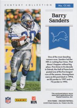 2018 Panini Encased - Century Collection Relics #CC-BS Barry Sanders Back