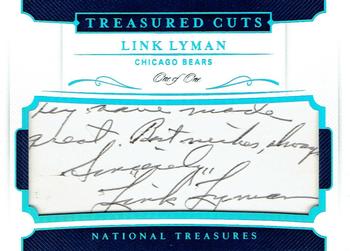 2018 Panini National Treasures - Treasured Cuts #57 Link Lyman Front
