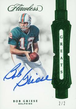 2018 Panini Flawless - Greats Emerald #GR-BG Bob Griese Front