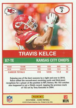 2019 Score - Gold Zone #2 Travis Kelce Back