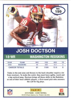 2019 Score - Purple #199 Josh Doctson Back