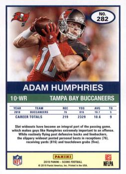 2019 Score - Red #282 Adam Humphries Back