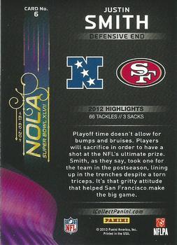 2013 Super Bowl XLVII NFL Experience #6 Justin Smith Back