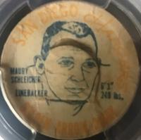 1962 Golden Arrow Dairy San Diego Chargers Caps #NNO Maury Schleicher Front