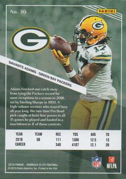 2019 Donruss Elite - Pink #30 Davante Adams Back