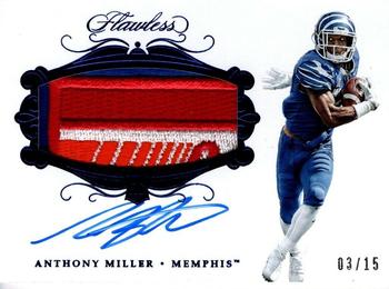 2018 Panini Flawless Collegiate - Flawless Rookie Patch Autographs Sapphire #RPA AM Anthony Miller Front
