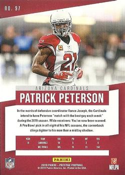 2019 Panini Prestige - Xtra Points Green #97 Patrick Peterson Back