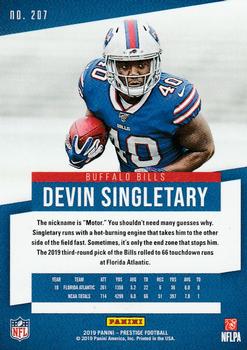 2019 Panini Prestige - Xtra Points Green #207 Devin Singletary Back