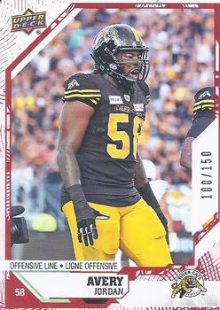 2019 Upper Deck CFL - Red Border #83 Avery Jordan Front