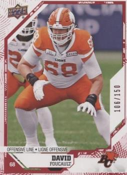 2019 Upper Deck CFL - Red Border #188 David Foucault Front