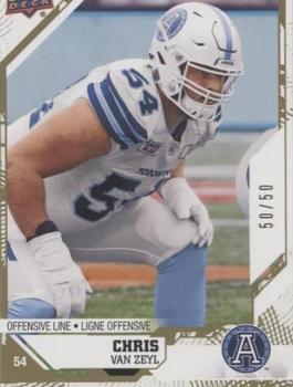 2019 Upper Deck CFL - Gold Border #71 Chris Van Zeyl Front